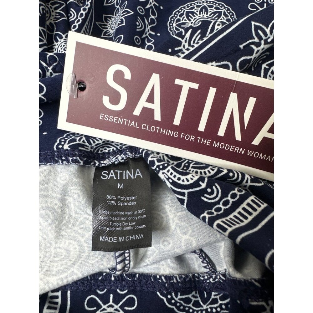 SATINA Womens M High Waisted Flare Leggings Buttery Soft Bell Bottom Palazzo - Picture 4 of 6